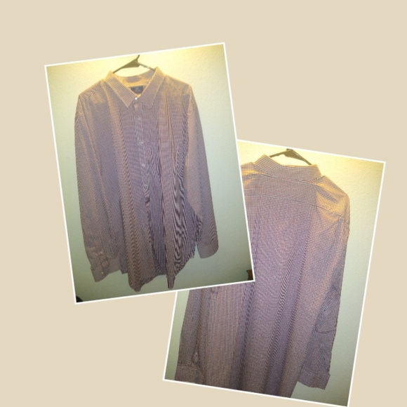 💜 George Classic fit Red/White/Blue  Dress Shirt - Picture 2 of 4